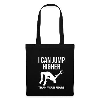 Chemise de saut à la perche Citation cadeau - Sac en tissu - noir - Devant