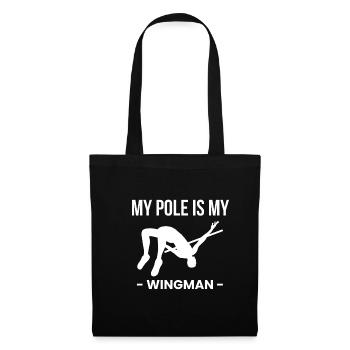 Chemise de saut à la perche Citation cadeau - Sac en tissu - noir - Devant