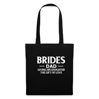 Père De La Chemise de la mariée Cadeau Père de mariage - Sac en tissu - noir - Devant
