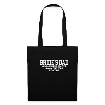 Père De La Chemise de la mariée Cadeau Père de mariage - Sac en tissu - noir - Devant