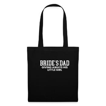 Bride Dad Chemise Cadeau Père de la mariée - Sac en tissu - noir - Devant