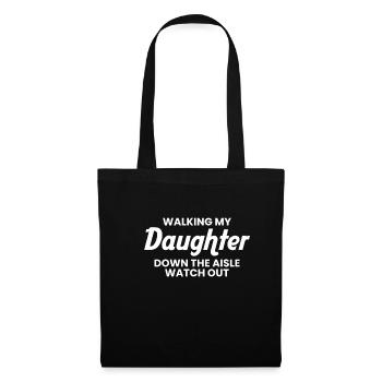 Père De La Chemise de la mariée Cadeau Père de mariage - Sac en tissu - noir - Devant
