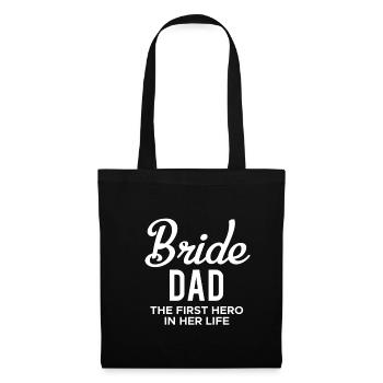 Bride Dad Chemise Cadeau Père de la mariée - Sac en tissu - noir - Devant