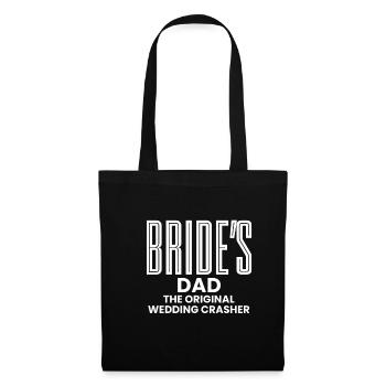 Père De La Chemise de la mariée Cadeau Père de mariage - Sac en tissu - noir - Devant