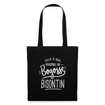 bogosse Bisontin cadeau Besançon 25 - Sac en tissu - noir - Devant