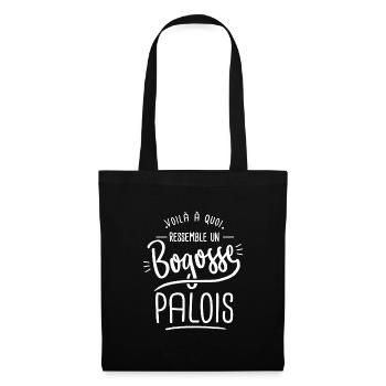 bogosse Palois cadeau Pau 64 - Sac en tissu - noir - Devant