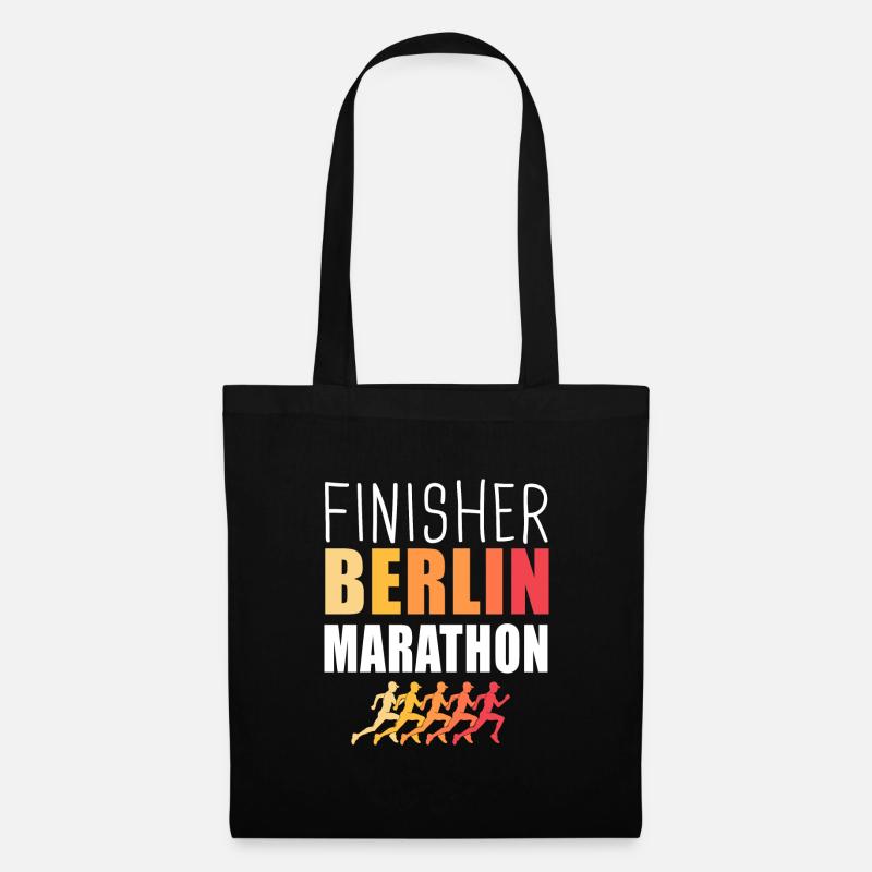 Finisher Berlin Marathon Lauf Laufen - Stoffbeutel - Schwarz
