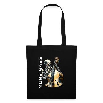 Le squelette joue de la contrebasse - Sac en tissu - noir - Devant