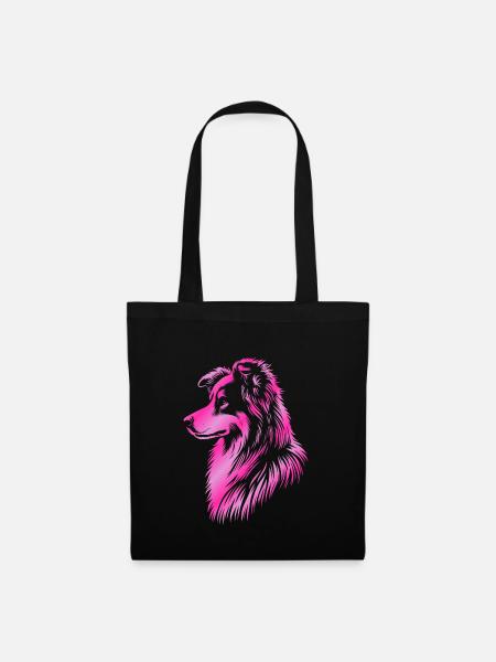 Hütehund pink - Stoffbeutel - Schwarz