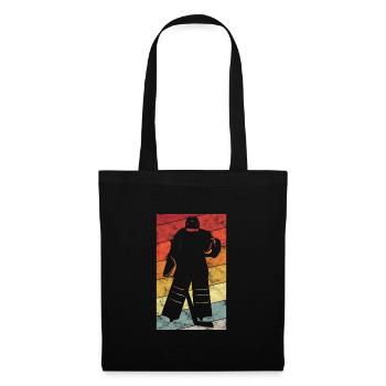 Hockey Ice Hockey Retro Skates Puck Ice - Tote Bag - black - Front