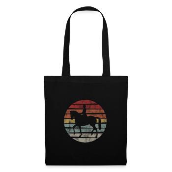 Dressage Cavalier de dressage Cheval d’équitation - Sac en tissu - noir - Devant