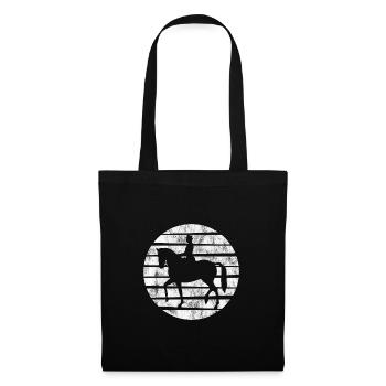 Dressage Cavalier de dressage Cheval d’équitation - Sac en tissu - noir - Devant