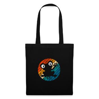 Frosch Frösche Geschenk für Kinder Lustig Witzig - Stoffbeutel - Schwarz - Vorne