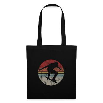 Skateboarder Skateboard Skater Skate Skateing - Sac en tissu - noir - Devant