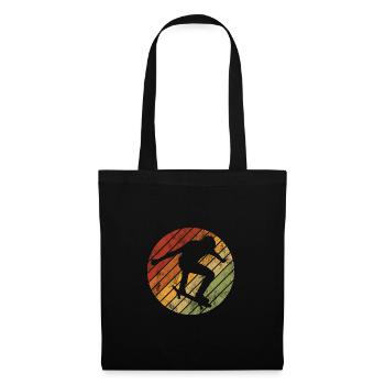 Skateboarder Skateboard Skater Skate Skateing - Sac en tissu - noir - Devant