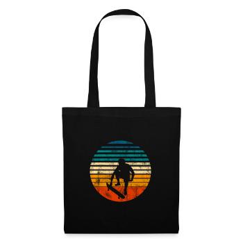 Skateboarder Skateboard Skater Skate Skateing - Sac en tissu - noir - Devant