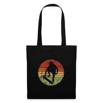 Skateboarder Skateboard Skater Skate Skateing - Sac en tissu - noir - Devant