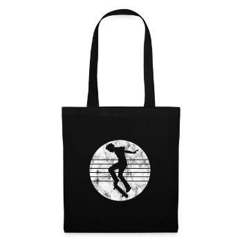 Skateboarder Skateboard Skater Skate Skateing - Stoffbeutel - Schwarz - Vorne