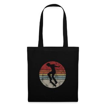 Skateboarder Skateboard Skater Skate Skateing - Sac en tissu - noir - Devant