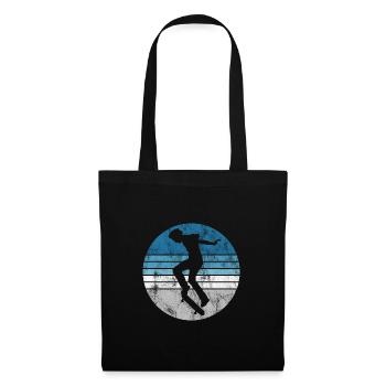 Skateboarder Skateboard Skater Skate Skateing - Sac en tissu - noir - Devant