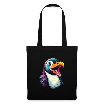 Cool talking penguin - Tote Bag - black - Front