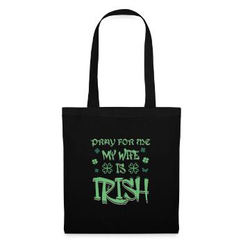 St. Patricks Day 2024 Pray For Me My Wife Is Irish - Tote Bag - black - Front