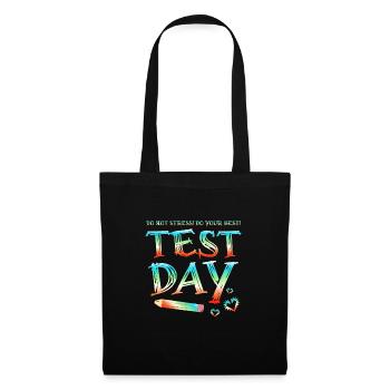 Retro Do Not Stress Do Your Best Test Day Saying - Tote Bag - black - Front