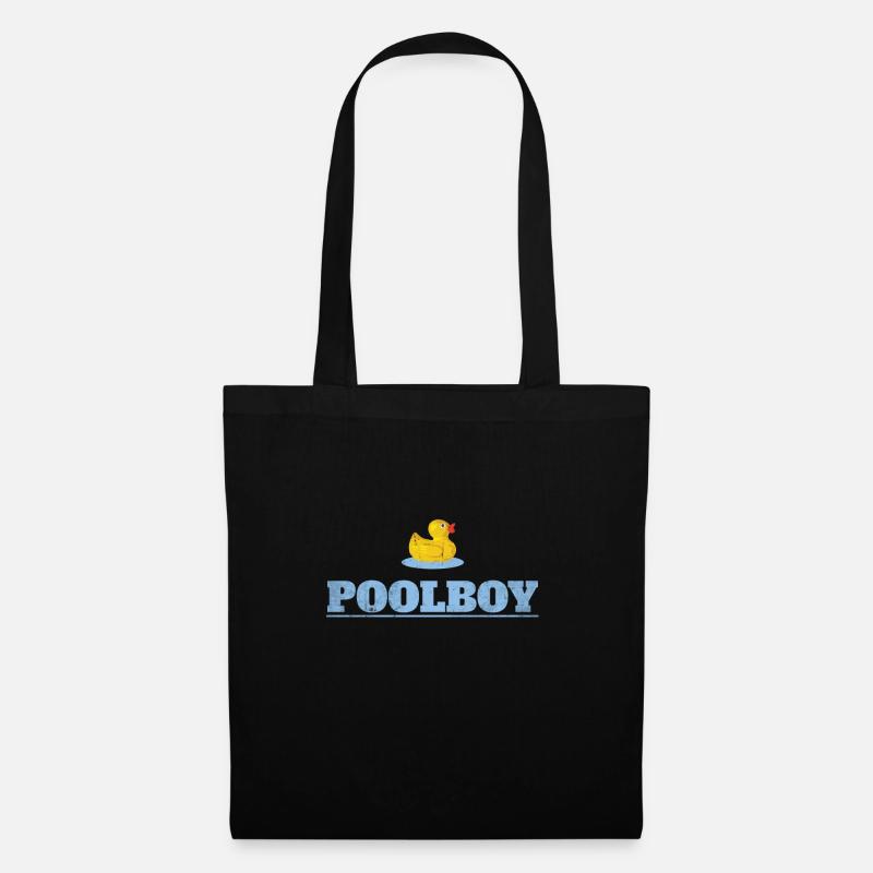 Poolboy Bademeister Badewart Geschenkidee - Stoffbeutel - Schwarz