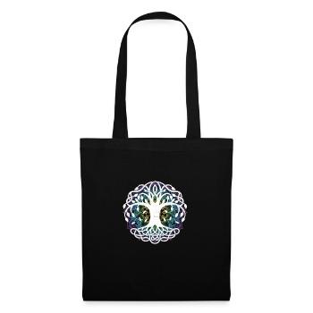 Arbre de vie Fleur de vie Fleur de vie - Sac en tissu - noir - Devant