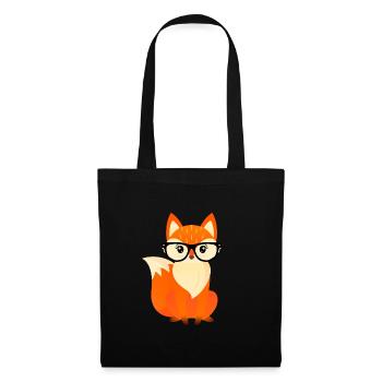 Geek Fox With Glasses - Tote Bag - black - Front