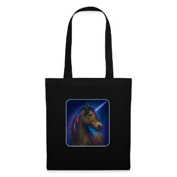 Konik Horse as Neon Unicorn Motif - Tote Bag - black - Front