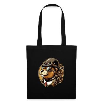 Beaver Steampunk Retro - Tote Bag - black - Front