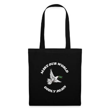 Rendez notre monde à nouveau pieux ! Colombe de la paix mondiale - Sac en tissu - noir - Devant