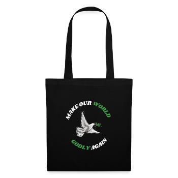 Rendez notre monde à nouveau pieux ! Colombe de la paix mondiale - Sac en tissu - noir - Devant