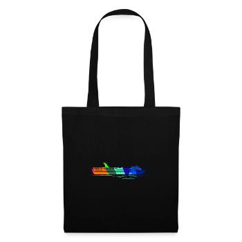 Cruise Ship Rainbow Polygon Ships - Tote Bag - black - Front