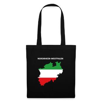 North Rhine-Westphalia flag federal state outline NRW - Tote Bag - black - Front