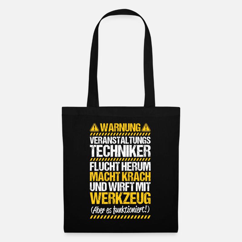 Veranstaltungstechniker Event Technician - Stoffbeutel - Schwarz
