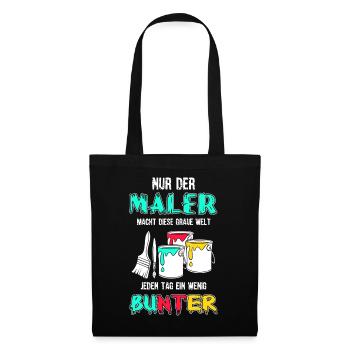 Dieser Maler macht die Welt bunt - Stoffbeutel - Schwarz - Vorne