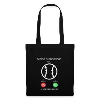 Geschenk Anruf Volleyball Mannschaft ruft - Stoffbeutel - Schwarz - Vorne