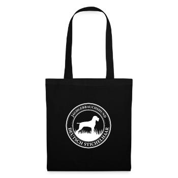 Deutsch Stichelhaar Jagdgebrauchshund Jagdhunde - Stoffbeutel - Schwarz - Vorne
