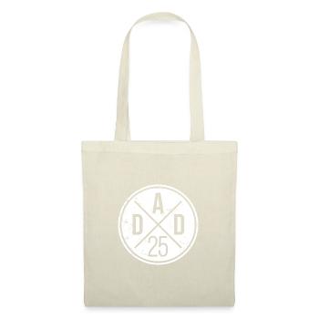 Dad 25 Vater Baby Papa 2025 grunge - Stoffbeutel - Natur - Vorne