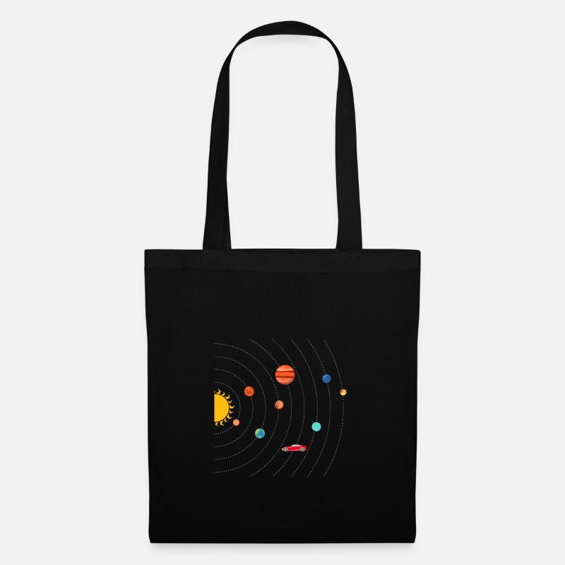 Tesla dans Space Solar System SpaceX - Sac en tissu - noir