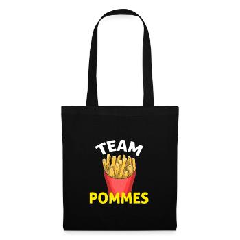 Team Pommes - Stoffbeutel - Schwarz - Vorne