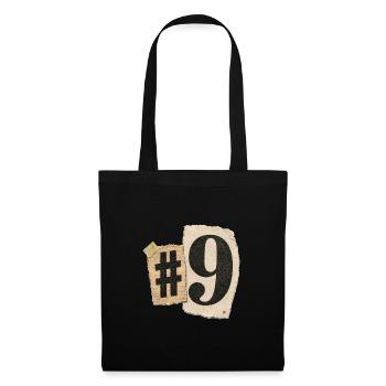 Number Nine Collage Typography - Tote Bag - black - Front