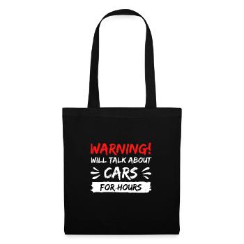 autos kfz tuning sprechen geschenk idee spruch - Stoffbeutel - Schwarz - Vorne