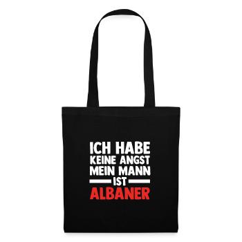 Albaner Albanisch Albanien - Stoffbeutel - Schwarz - Vorne