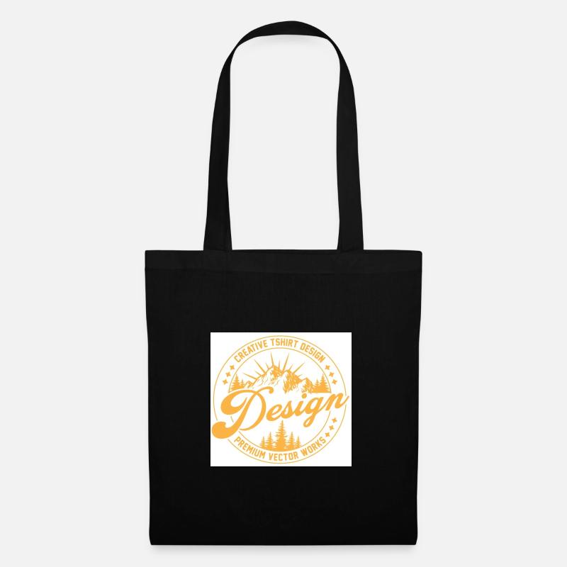 Berglandschaft Script Design - Stoffbeutel - Schwarz