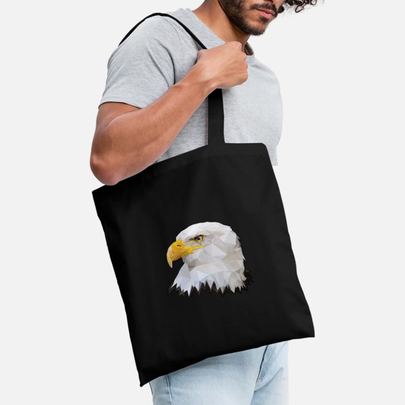 Bald eagle polygon eagle raptor polygon Tote Bag