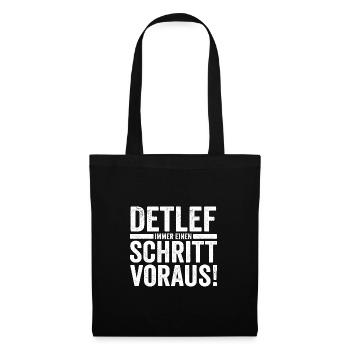 First name Detlef - Tote Bag - black - Front