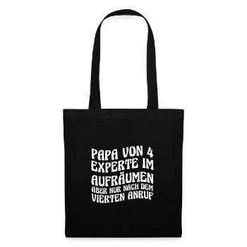 Dad of 4 children - Tote Bag - black - Front